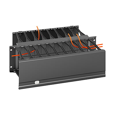 H High Density Cable Manager, 3U x10 finger front w/removabl