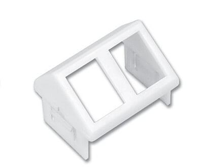 SIEMON MAX CTE UNLOADED 2 PORT ANGLED ADAPTOR PLATE WHITE