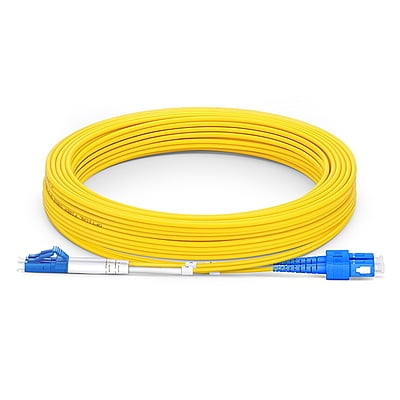 10m LC UPC to SC UPC Duplex OS2 Single Mode PVC