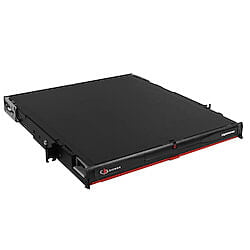 SIEMON FIBER, ENCLOSURE, LIGHTVERSE PRO, RACK MOUNT, 1U, SLIDING ACCESS, 4 OPENINGS,BLACK