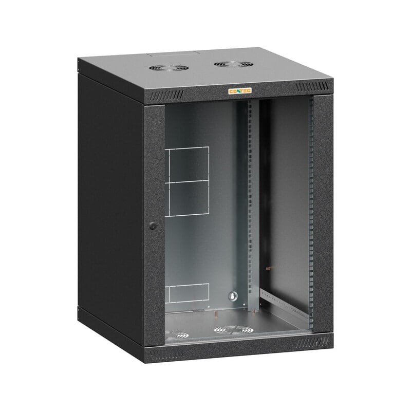 19" RQN wall mount rack, 9U, 570x450mm