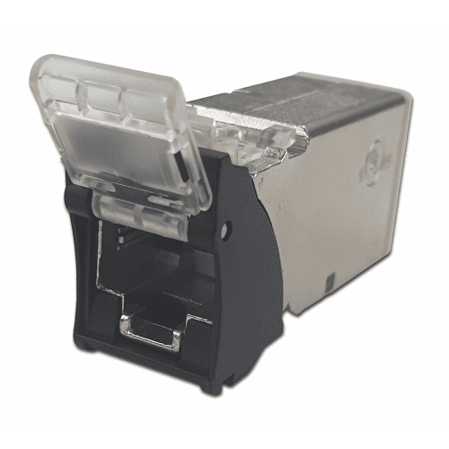 SIEMON Z-MAX CAT6A SHIELDED HYBRID TOOL LESS JACK BLACK WITH DOOR SIEMON Z-MAX CAT6A SHIELDED HYBRID TOOL LESS JACK BLACK WITH DOOR