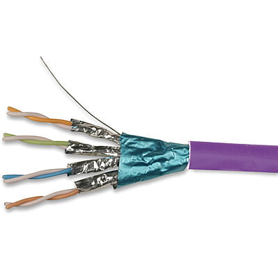 SIEMON Z-MAX CAT6A 23 AWG 4 PAIR F-FTP CABLE LSOH CCA VIOLET /mtr