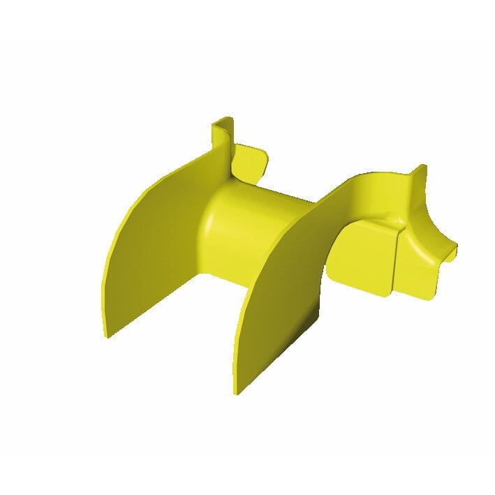 OptiWay 100 - Spillover fall-out, exit downwards, 100mm, yellow OptiWay 100 - Spillover fall-out, exit downwards, 100mm, yellow